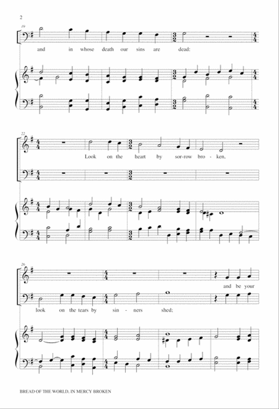 Bread of the World, in Mercy Broken 2-Part scores gallery preview page 3