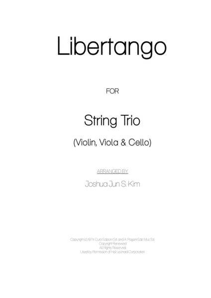 Libertango for String Trio (Enjoy Tango Version) image number null