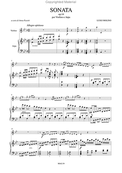 Sonata Op. 14 for Violin and Harp