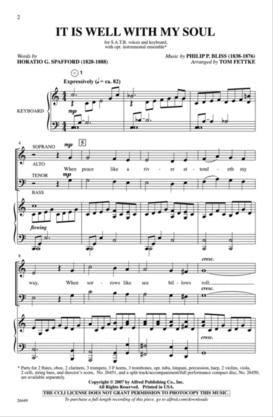 It Is Well with My Soul 4-Part scores gallery preview page 2