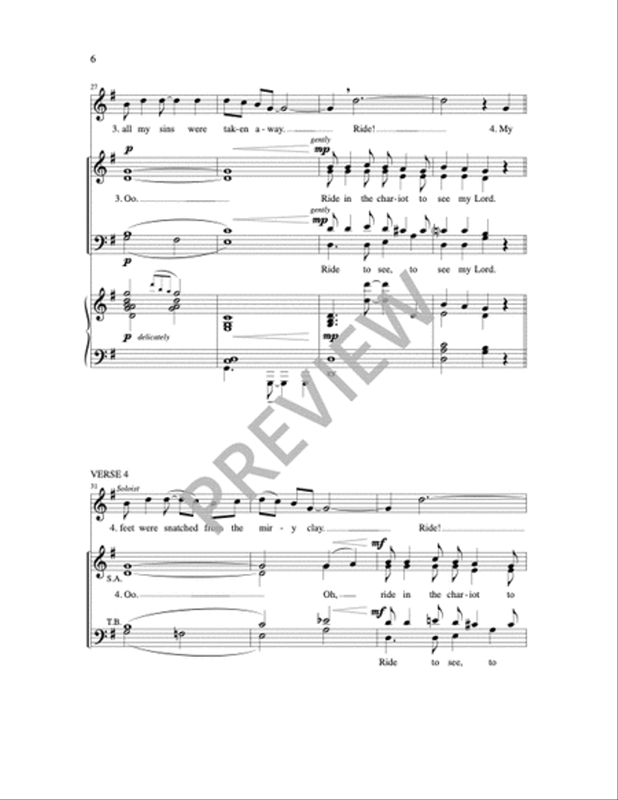 I'm Gonna Ride the Chariot 4-Part scores gallery preview page 8