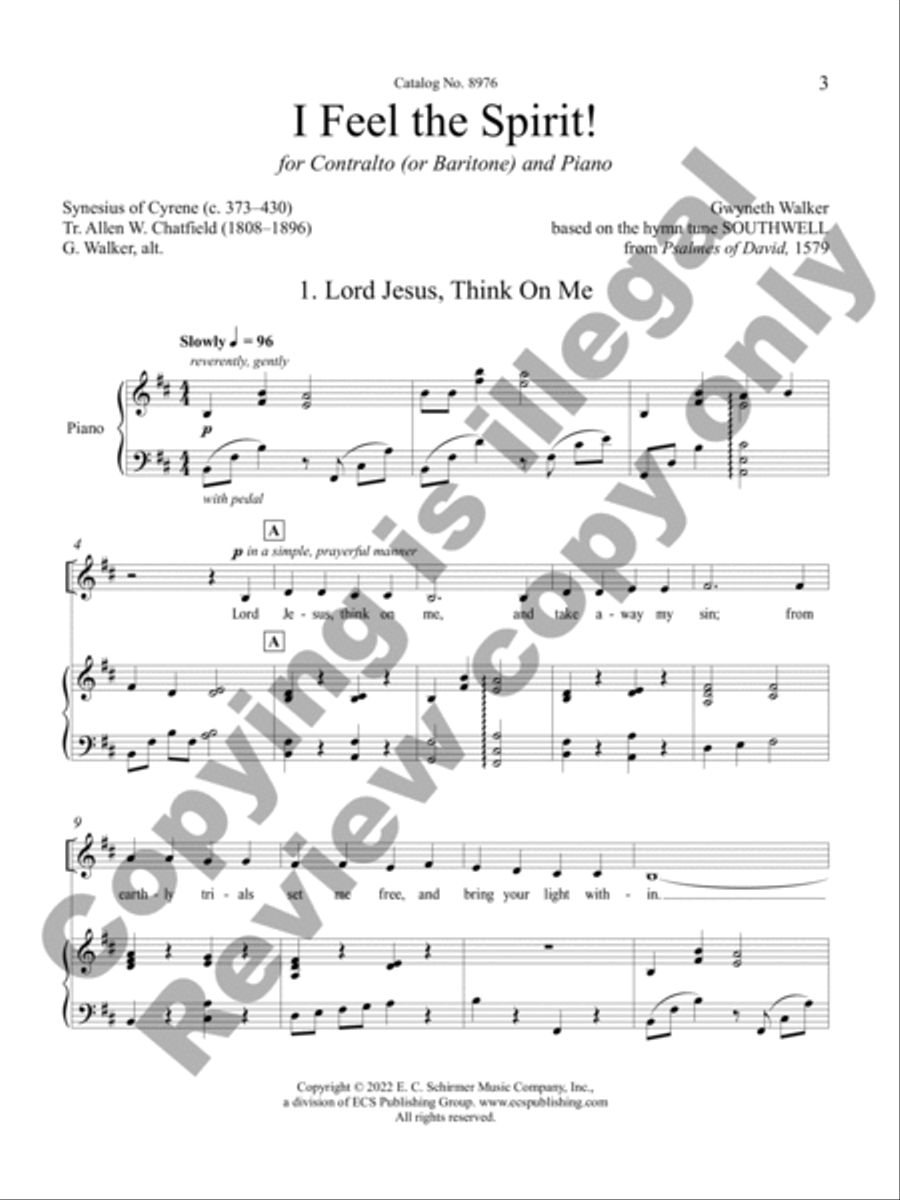 I Feel the Spirit (Piano/Vocal Score) Cello scores gallery preview page 4