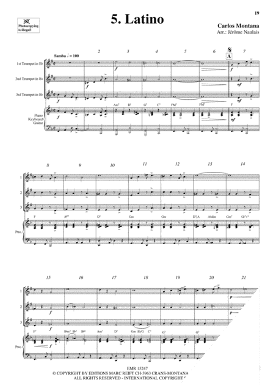3 Trumpets & Piano Vol. 3 Trumpet Trio scores gallery preview page 7