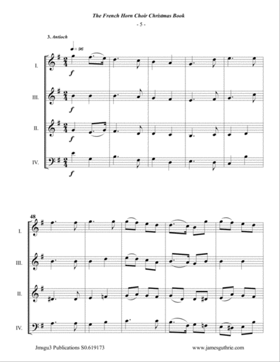 Guthrie: The French Horn Choir Christmas Book Choir scores gallery preview page 5