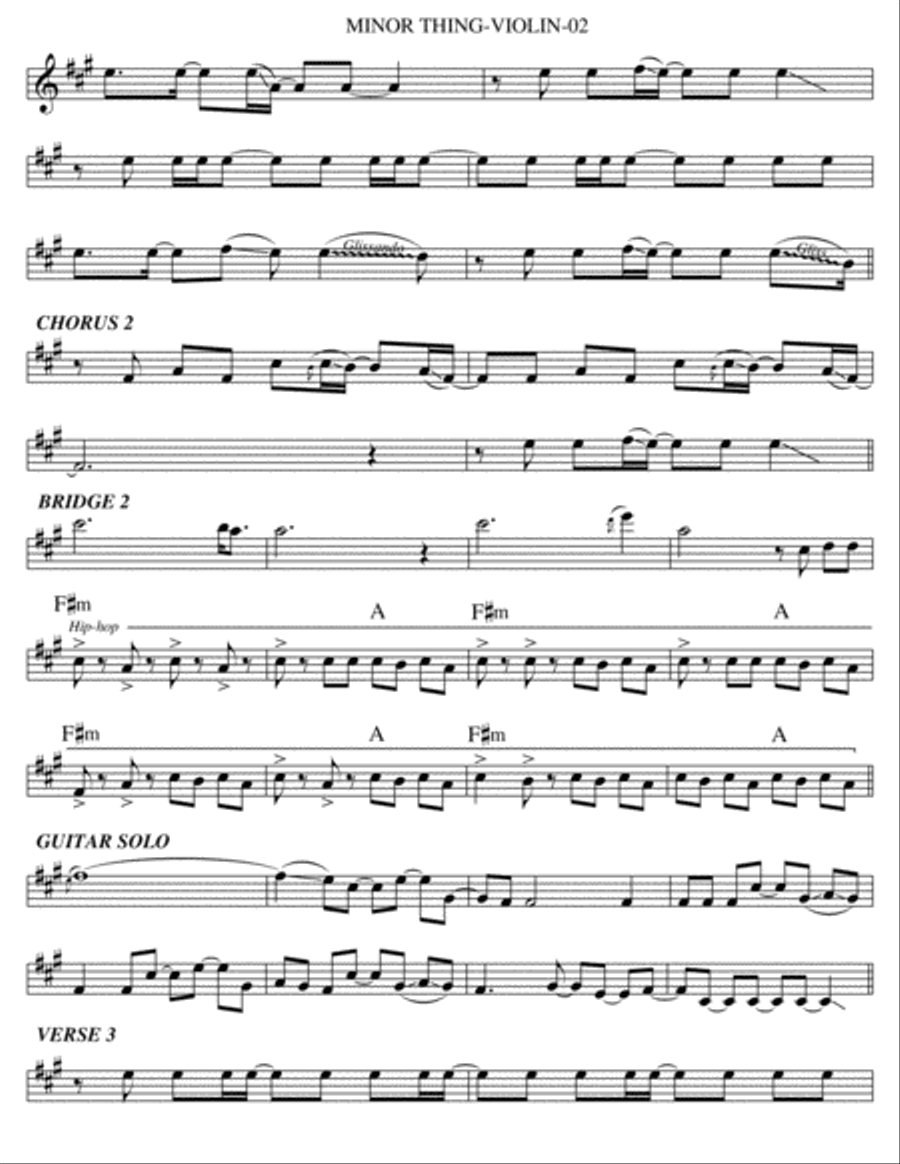Minor Thing Minor Thing Violin Solo scores gallery preview page 2