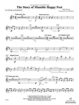 The Story of Mumble Happy Feet: B-flat Tenor Saxophone