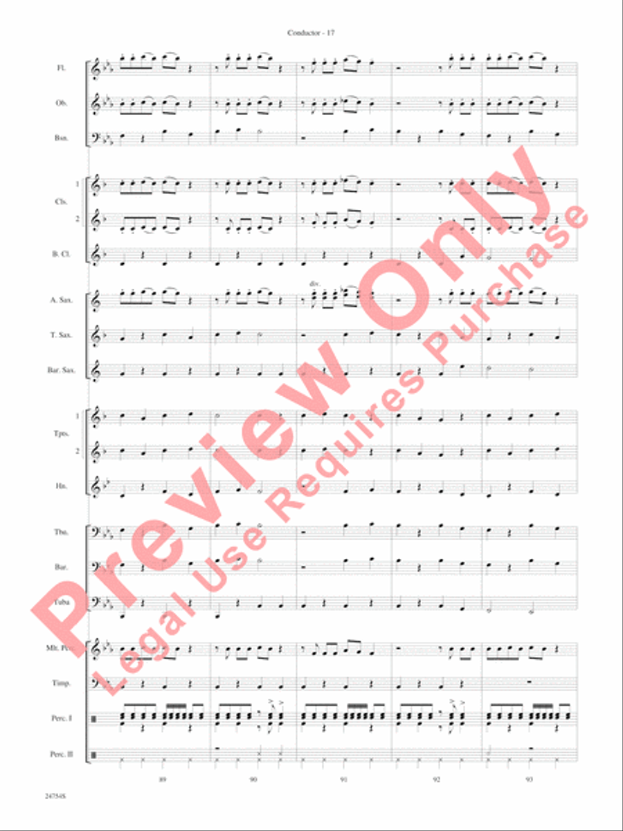 Selections from The Star Wars Saga Concert Band scores gallery preview page 20