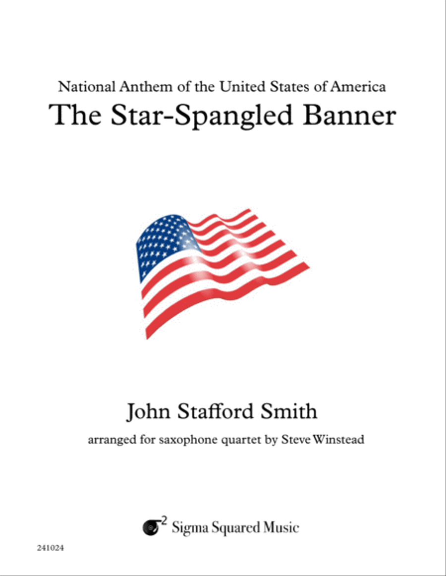 The Star-Spangled Banner for Saxophone Quartet Saxophone Quartet scores gallery preview page 1