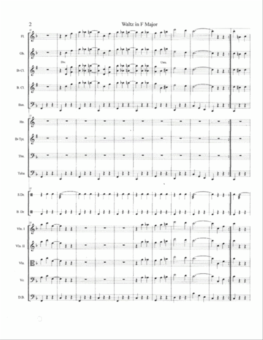 Waltz in F Major--Full Orchestra Full Orchestra scores gallery preview page 2