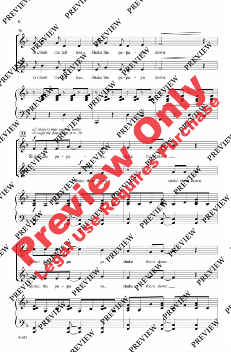 The Papaya Song 2-Part scores gallery preview page 15