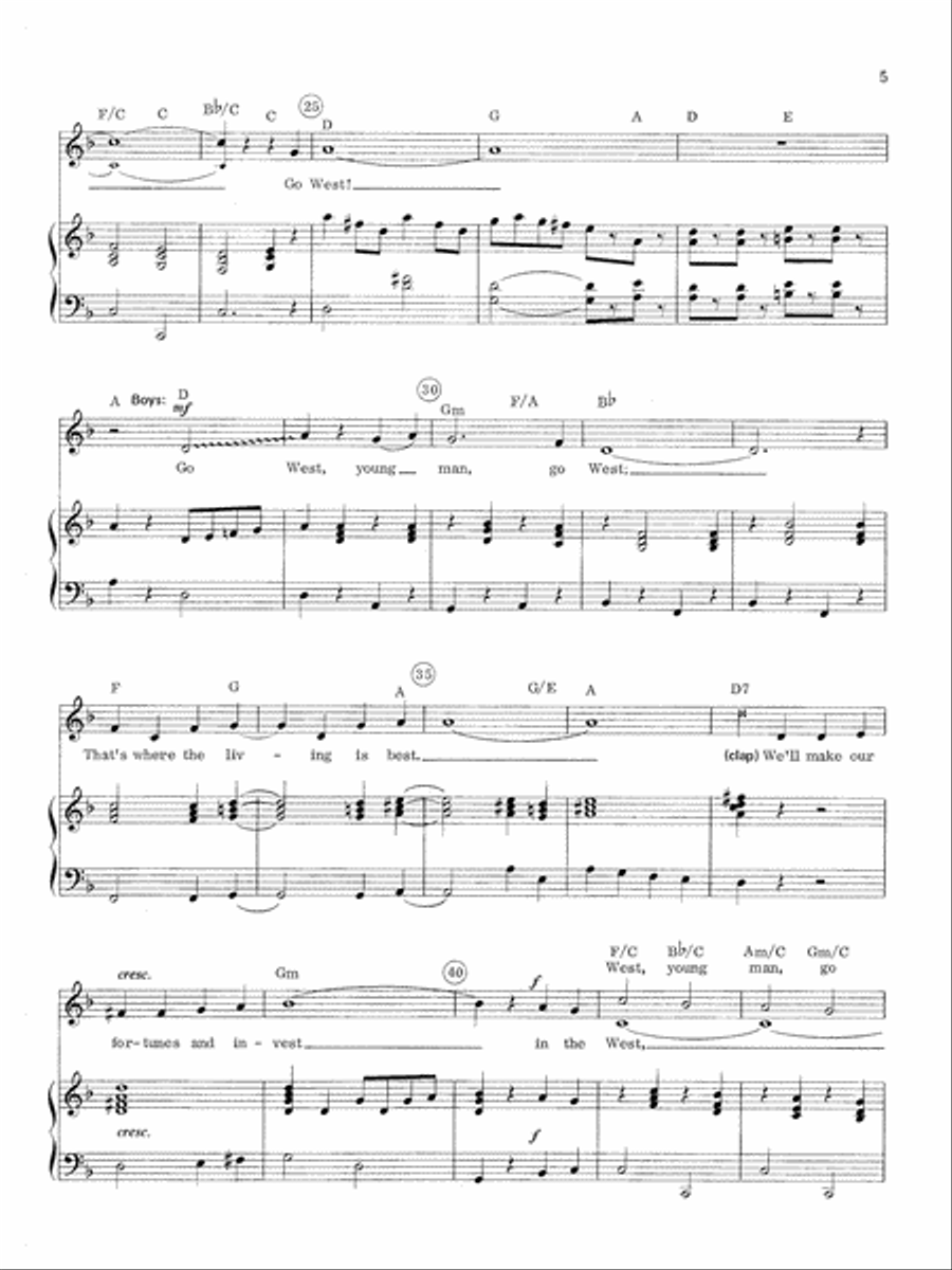 How the West Was Really Won Unison Choir scores gallery preview page 7