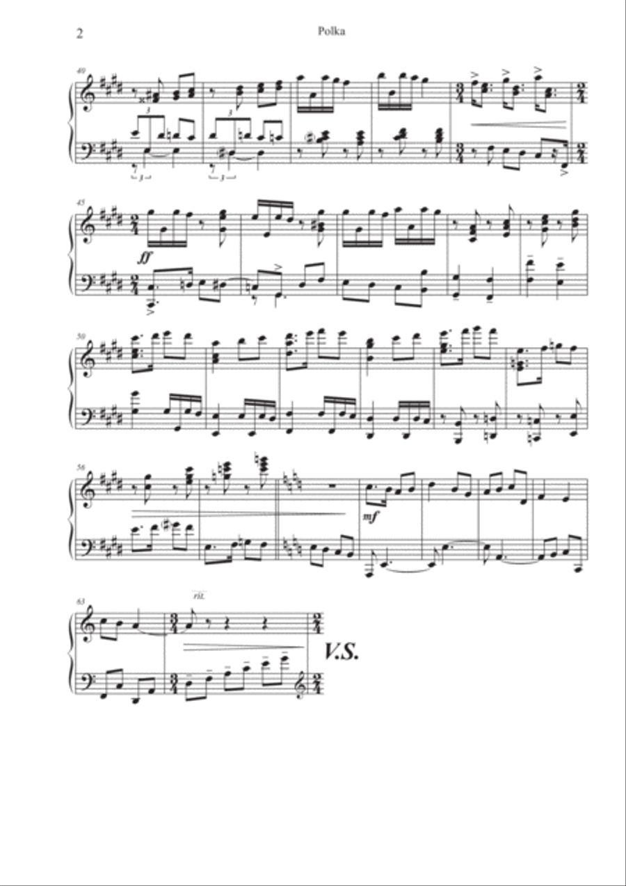 Polka for Piano Piano Solo scores gallery preview page 2