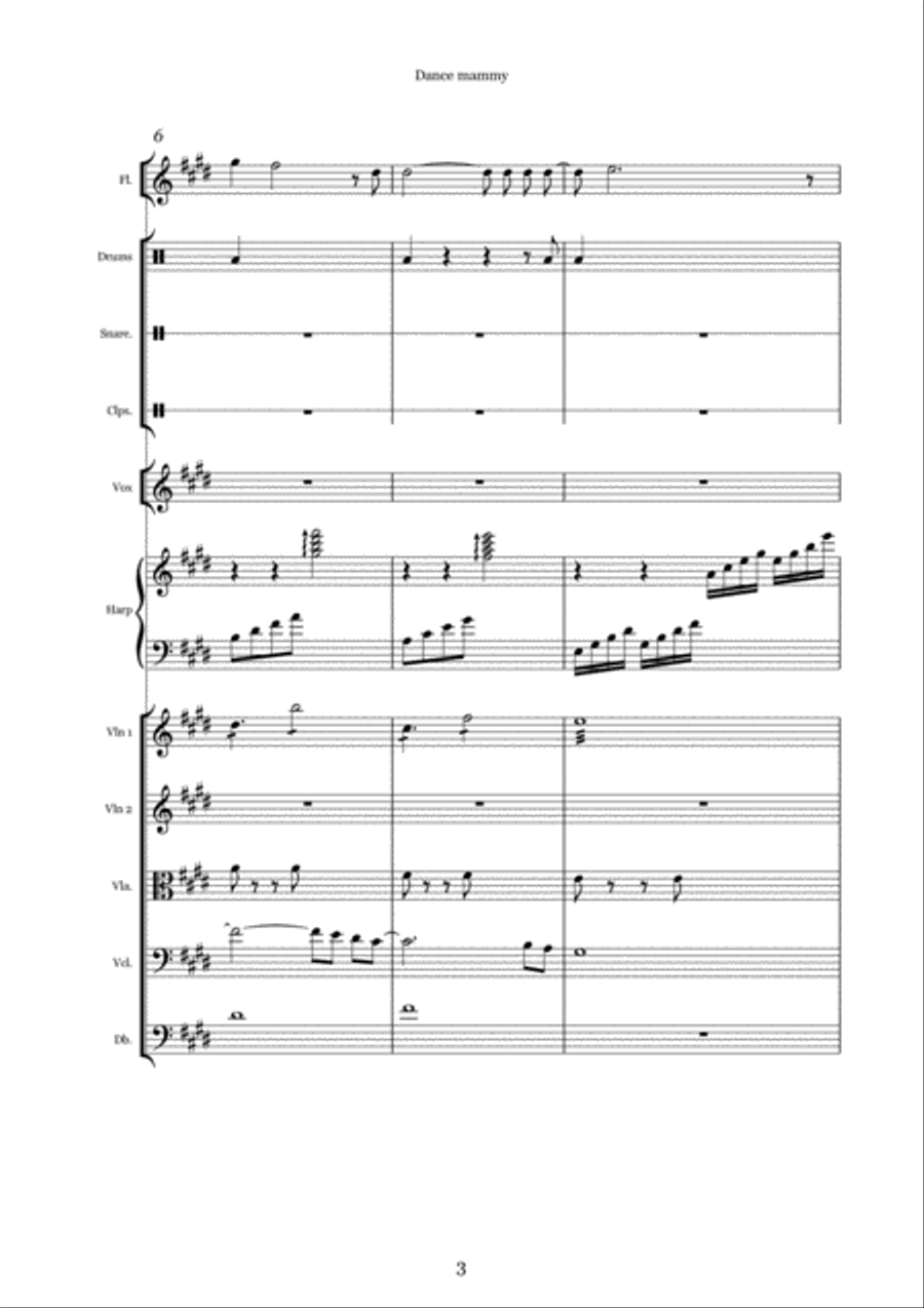 Dance mammy- instrumental Small Ensemble scores gallery preview page 3