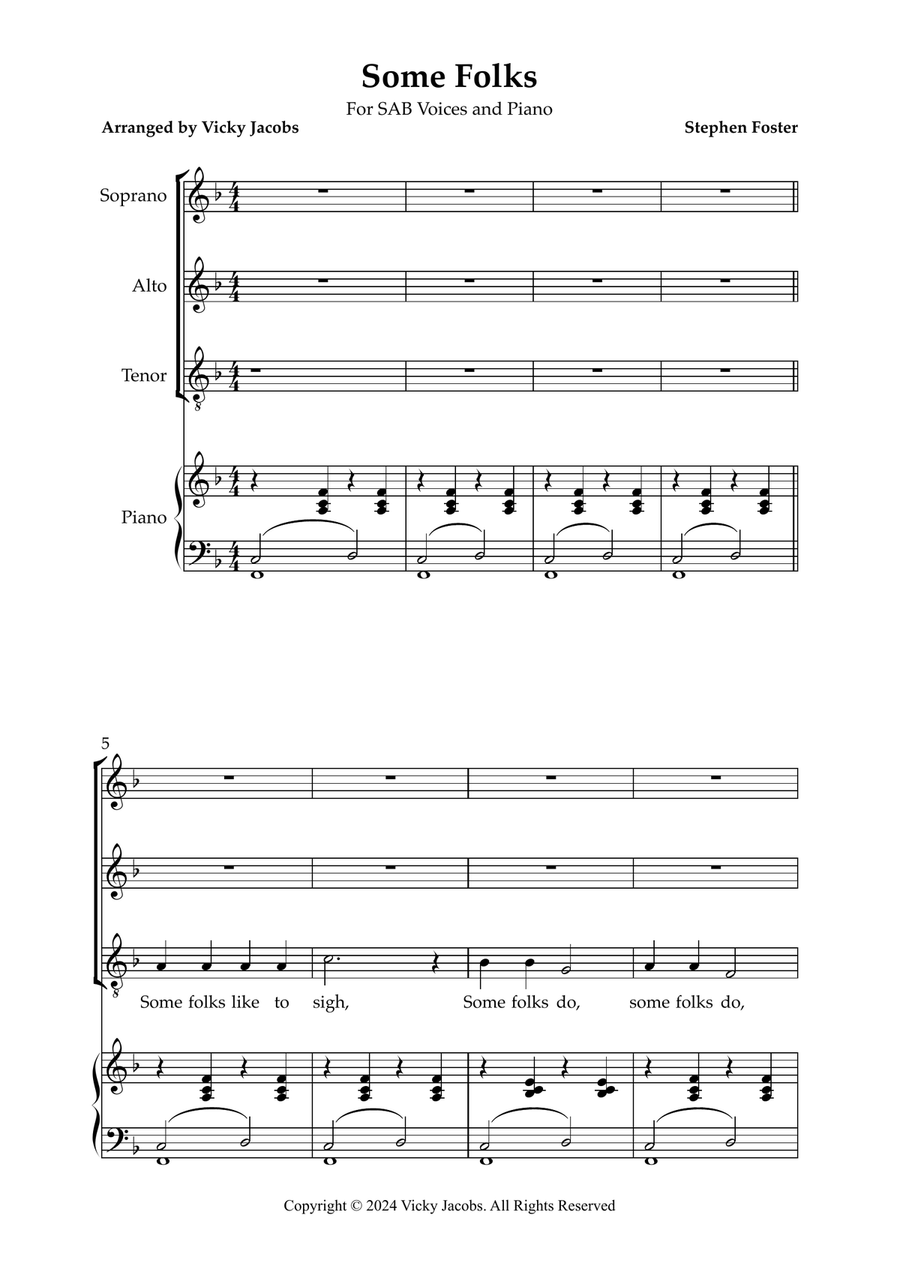 Some Folks Some Folks 3-Part scores gallery preview page 1