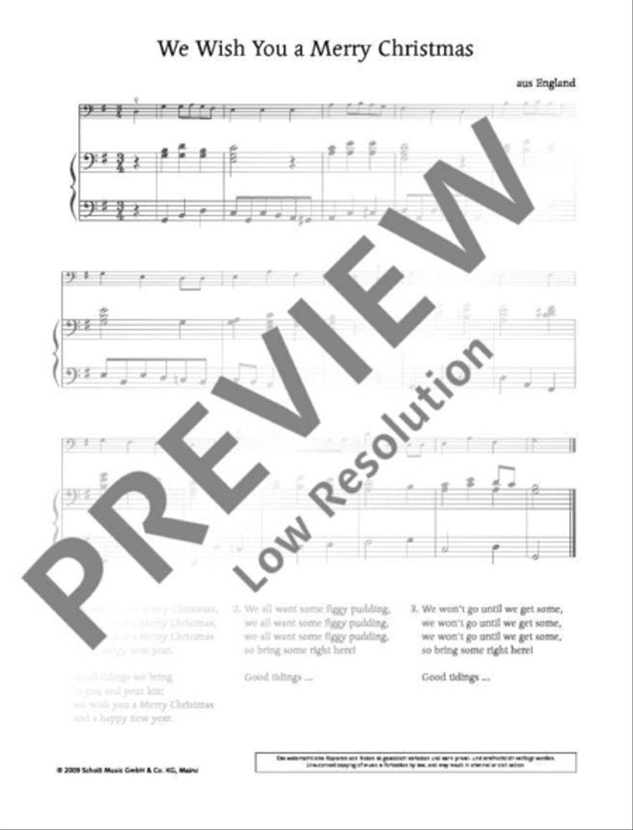 We Wish You a Merry Christmas Piano Accompaniment scores gallery preview page 2