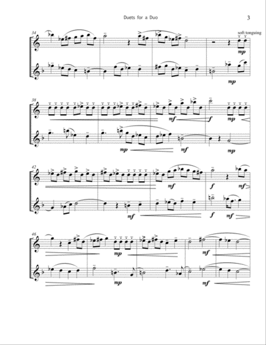 Duets for a Duo – for two flutes Flute Duet scores gallery preview page 4