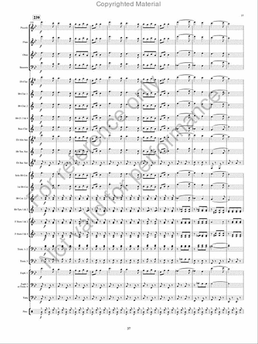 The Pirates of Penzance Concert Band scores gallery preview page 38