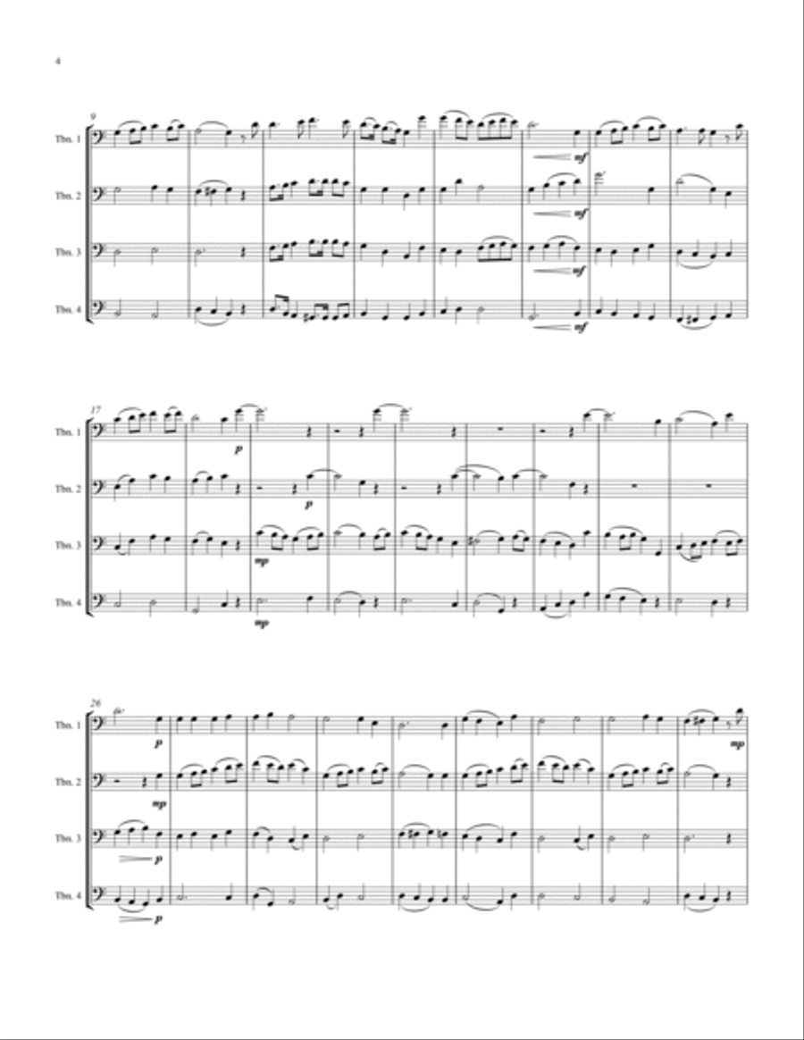 An English Folksong Suite Trombone Quartet scores gallery preview page 5