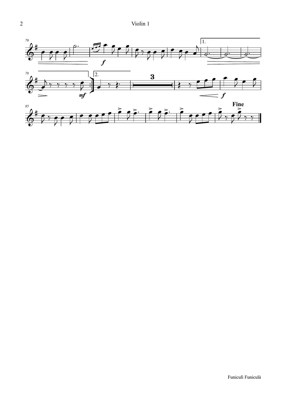 Funiculi Funicula - Italian Evergreen - String Orchestra String Orchestra scores gallery preview page 6
