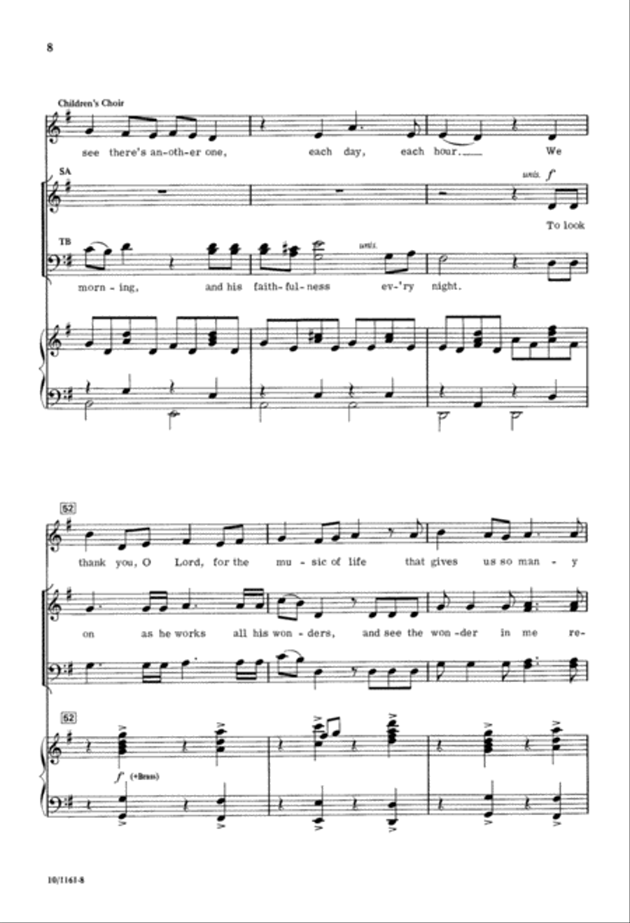 To Give Thanks to the Lord 4-Part scores gallery preview page 8