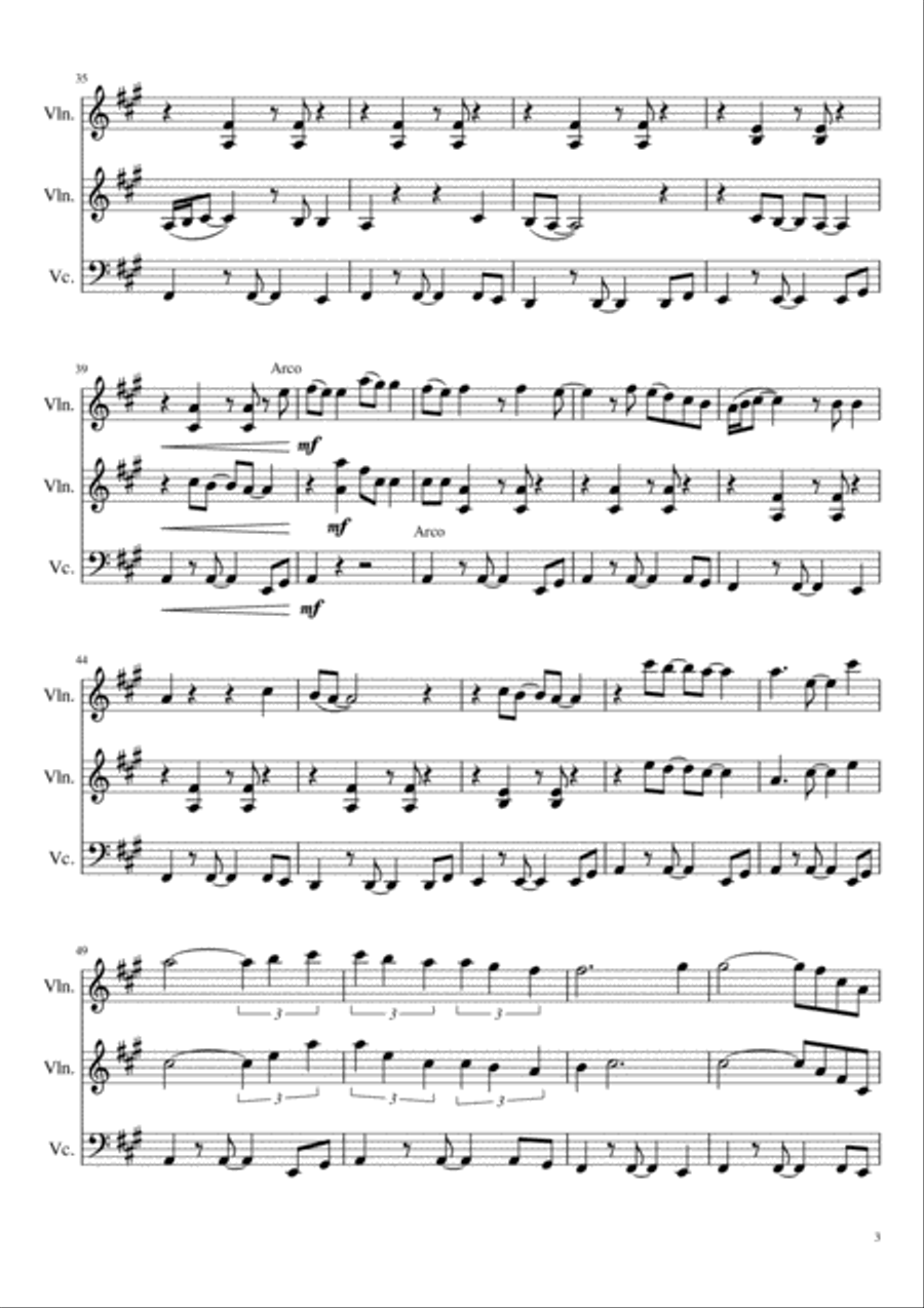 Stand By Me String Trio scores gallery preview page 3