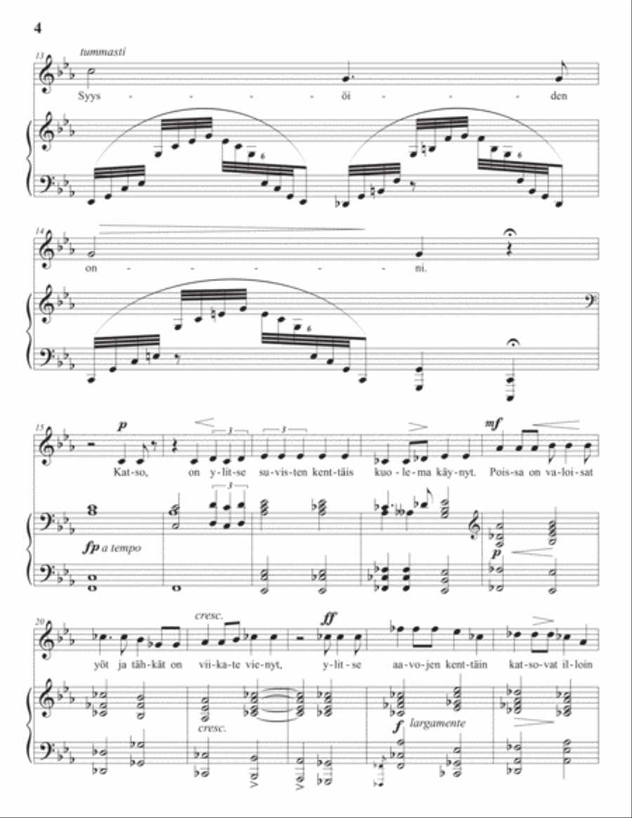 KUULA: Epilogi, Op. 6 no. 2 (transposed to E-flat major) Voice scores gallery preview page 5
