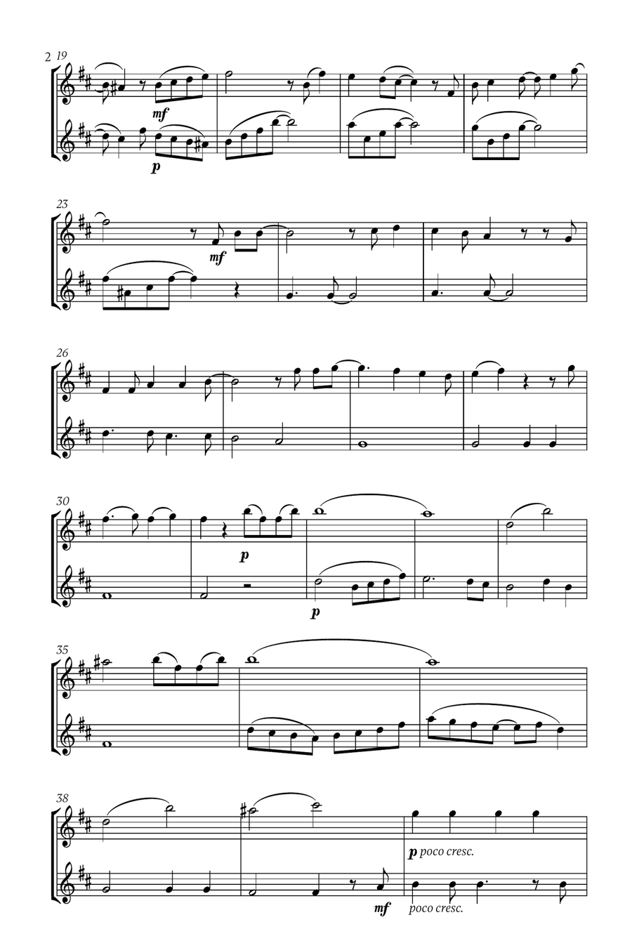 Mary, Did You Know? Flute Duet scores gallery preview page 2