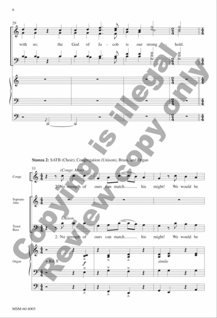 A Mighty Fortress Is Our God (Choral Score) 4-Part scores gallery preview page 6