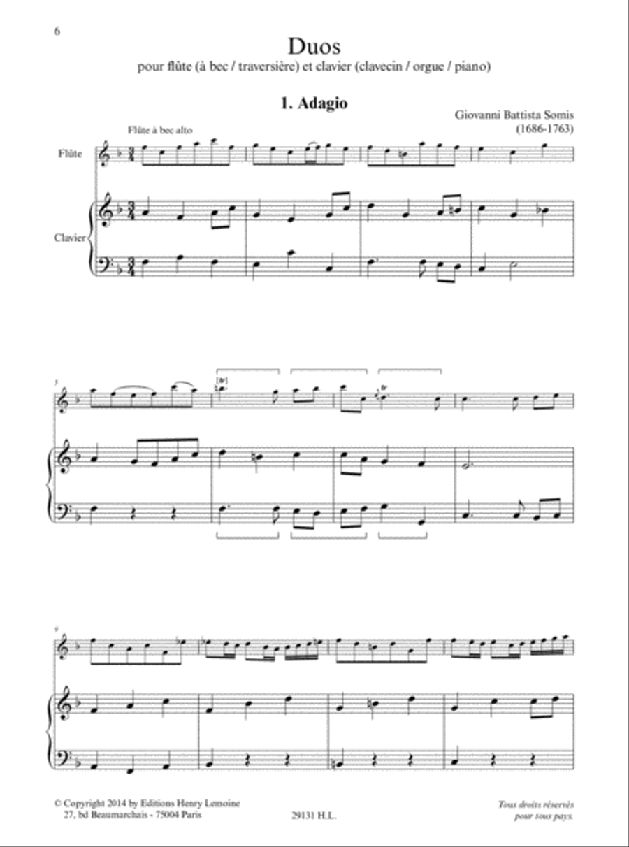 Duos pour flute et clavier Flute scores gallery preview page 4