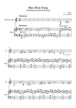 Skye Boat Song - Clarinet and Piano (Score and Parts)