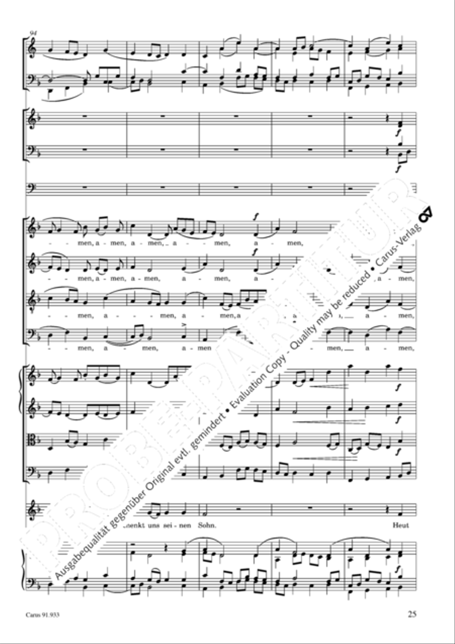 Missa carminum 4-Part scores gallery preview page 28