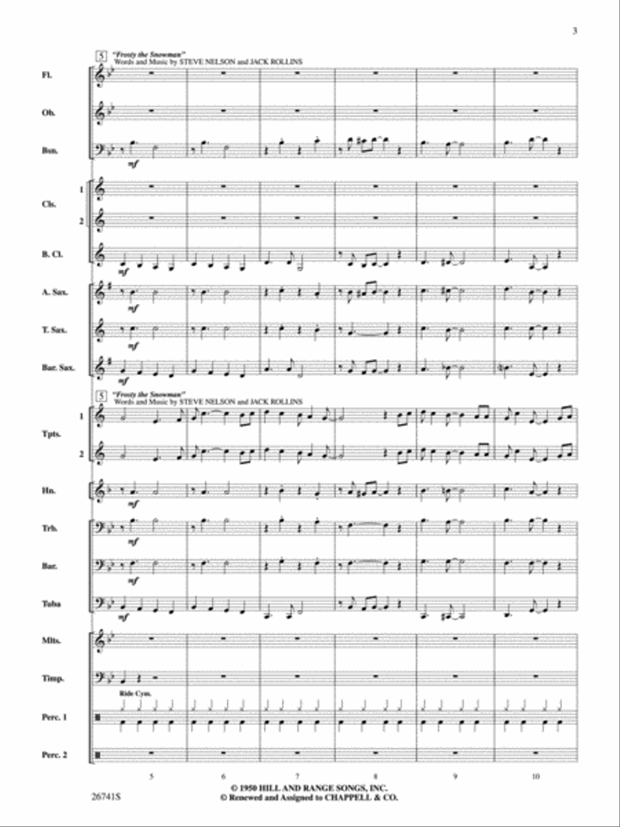 Rockin' with Frosty Rockin' with Frosty Concert Band scores gallery preview page 3