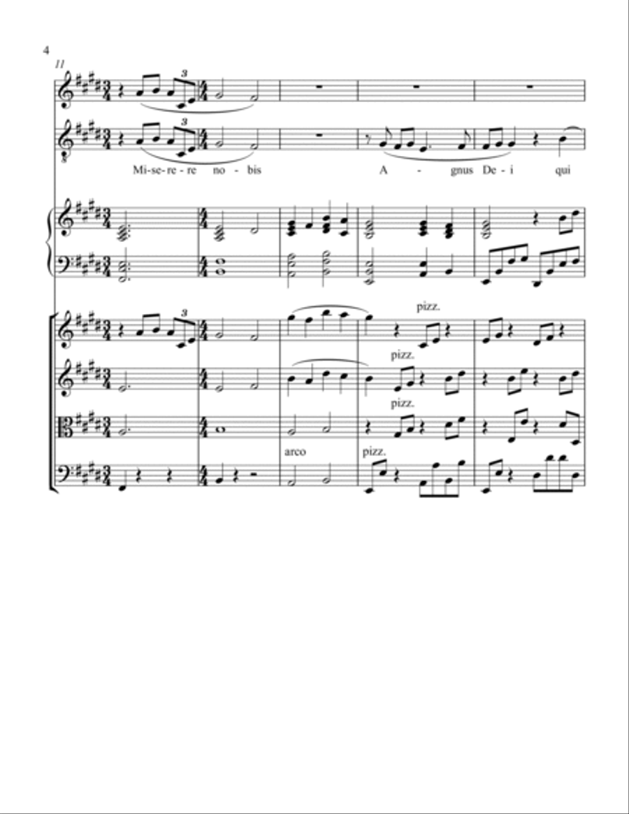 Agnus Dei (Full Score) Small Ensemble scores gallery preview page 5