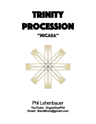 Book cover for Trinity Procession (Nicaea) organ work, by Phil Lehenbauer