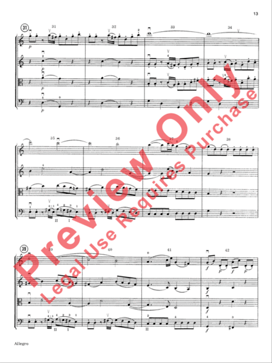 Mozart String Quartets String Quartet scores gallery preview page 14