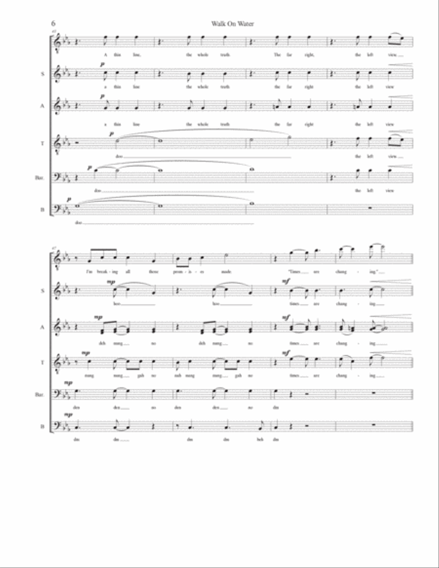 Walk On Water 4-Part scores gallery preview page 6