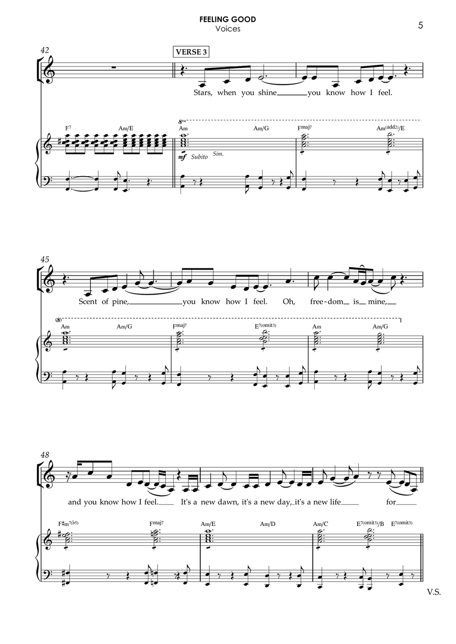 Feeling Good - Score Only Jazz Ensemble scores gallery preview page 5
