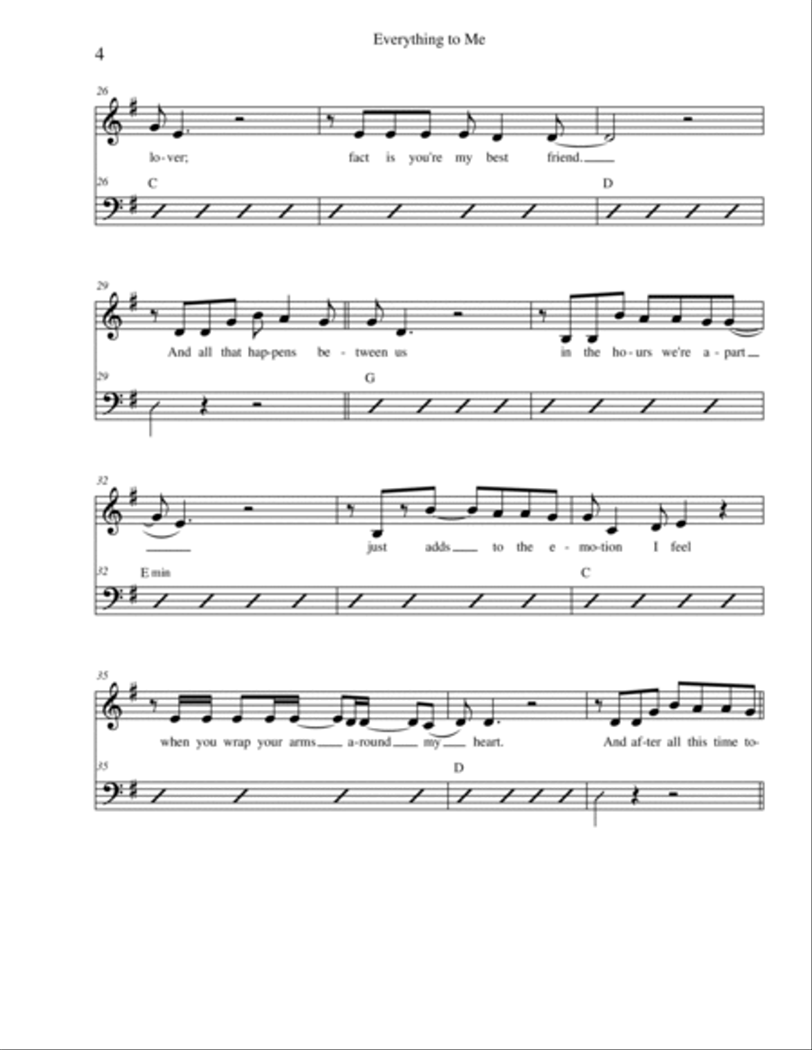 Everything To Me Guitar scores gallery preview page 4