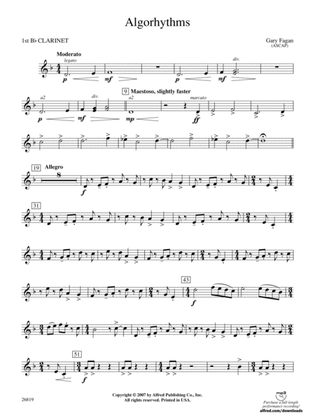 Algorhythms: 1st B-flat Clarinet