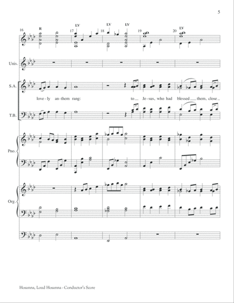 Hosanna, Loud Hosanna Hosanna, Loud Hosanna 4-Part scores gallery preview page 6