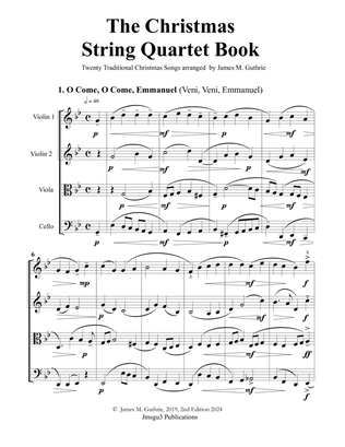 Book cover for The Christmas String Quartet Book, 2nd Ed.