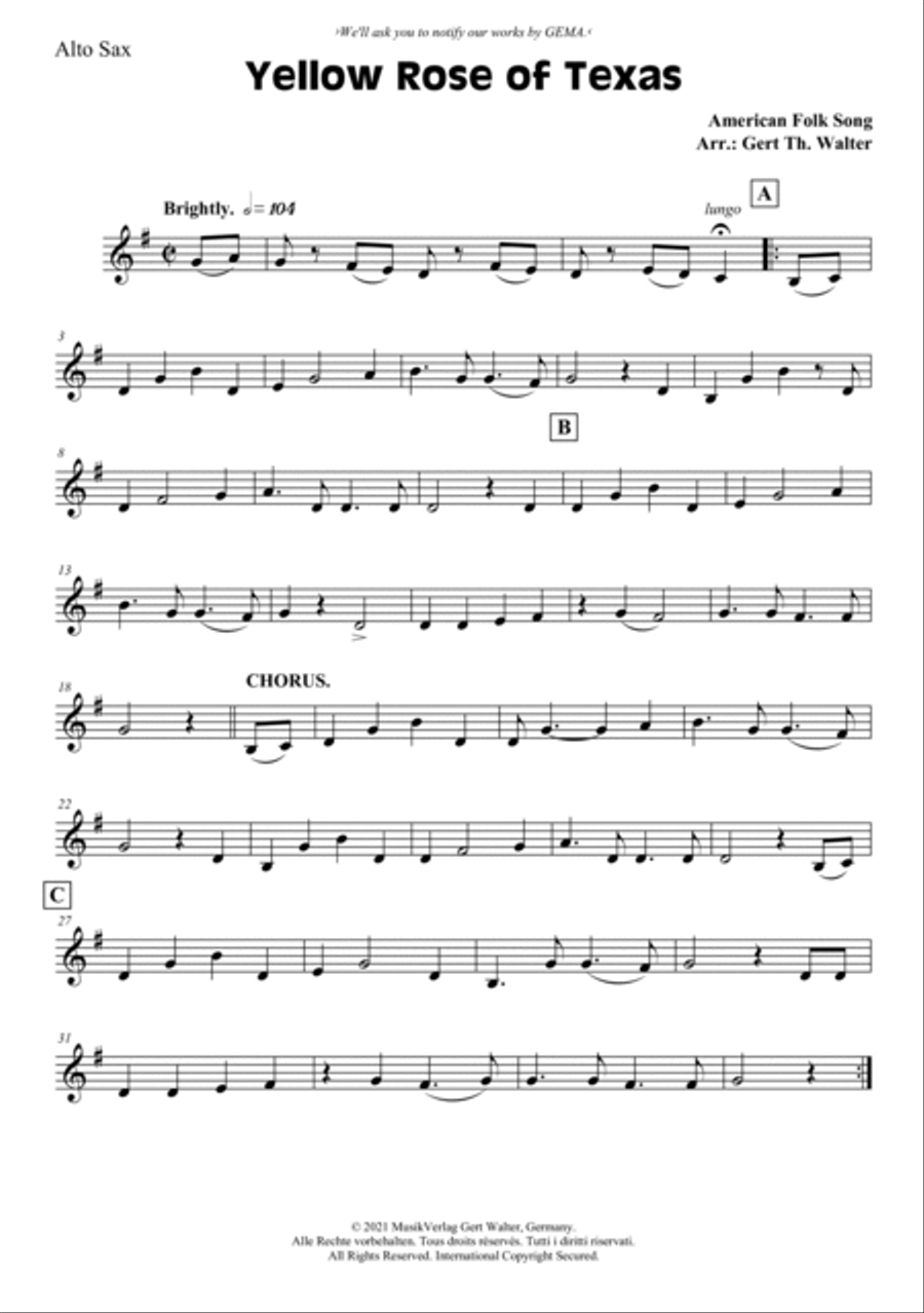 Yellow Rose of Texas Jazz Ensemble scores gallery preview page 6
