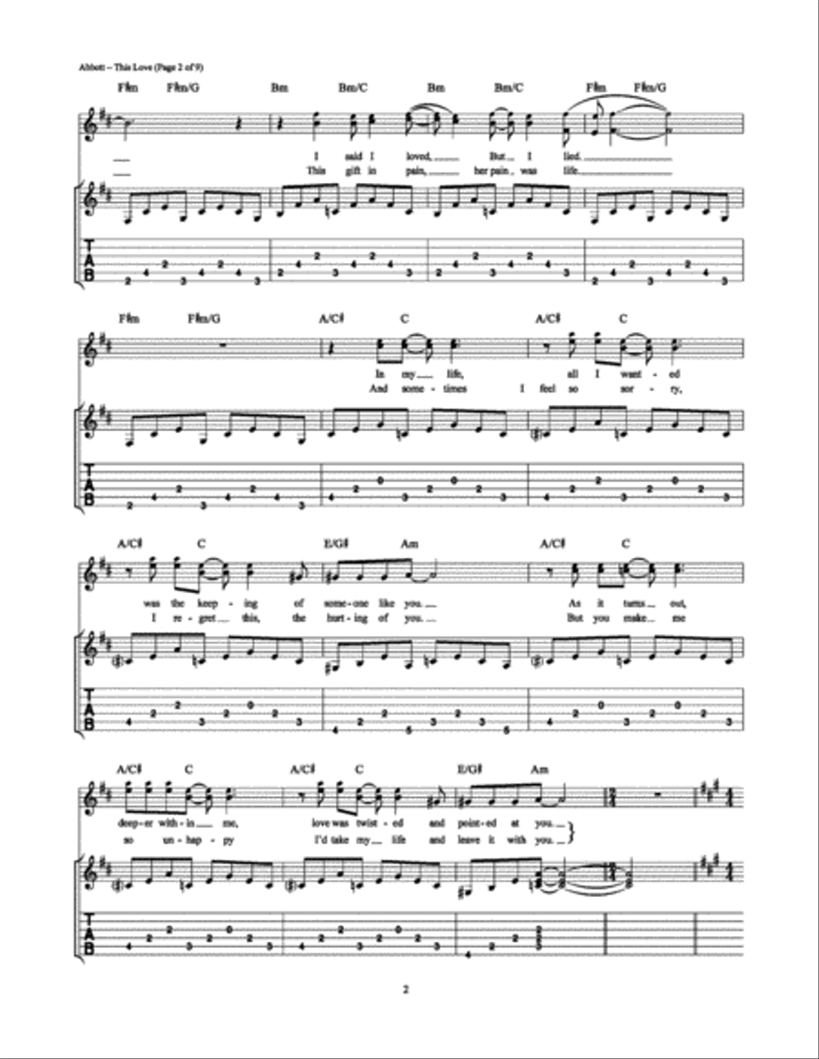 This Love Electric Guitar scores gallery preview page 2