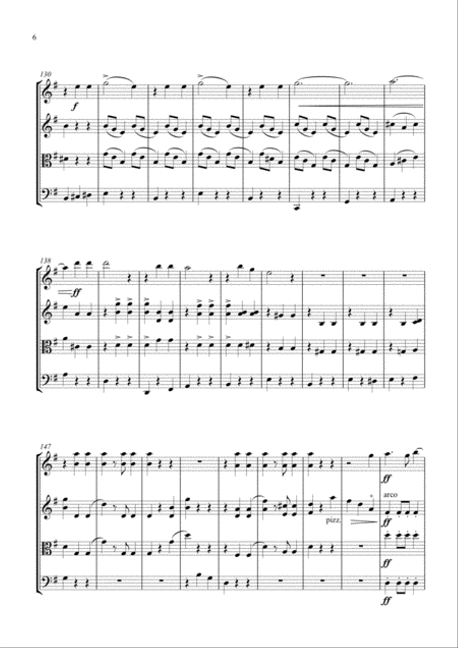 Bring Your Daughter To The Slaughter String Quartet scores gallery preview page 6