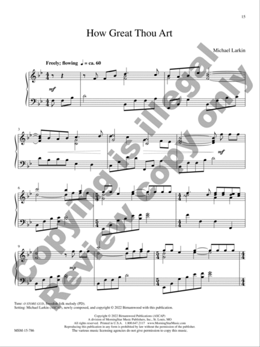 How Great Thou Art Piano Solo scores gallery preview page 6