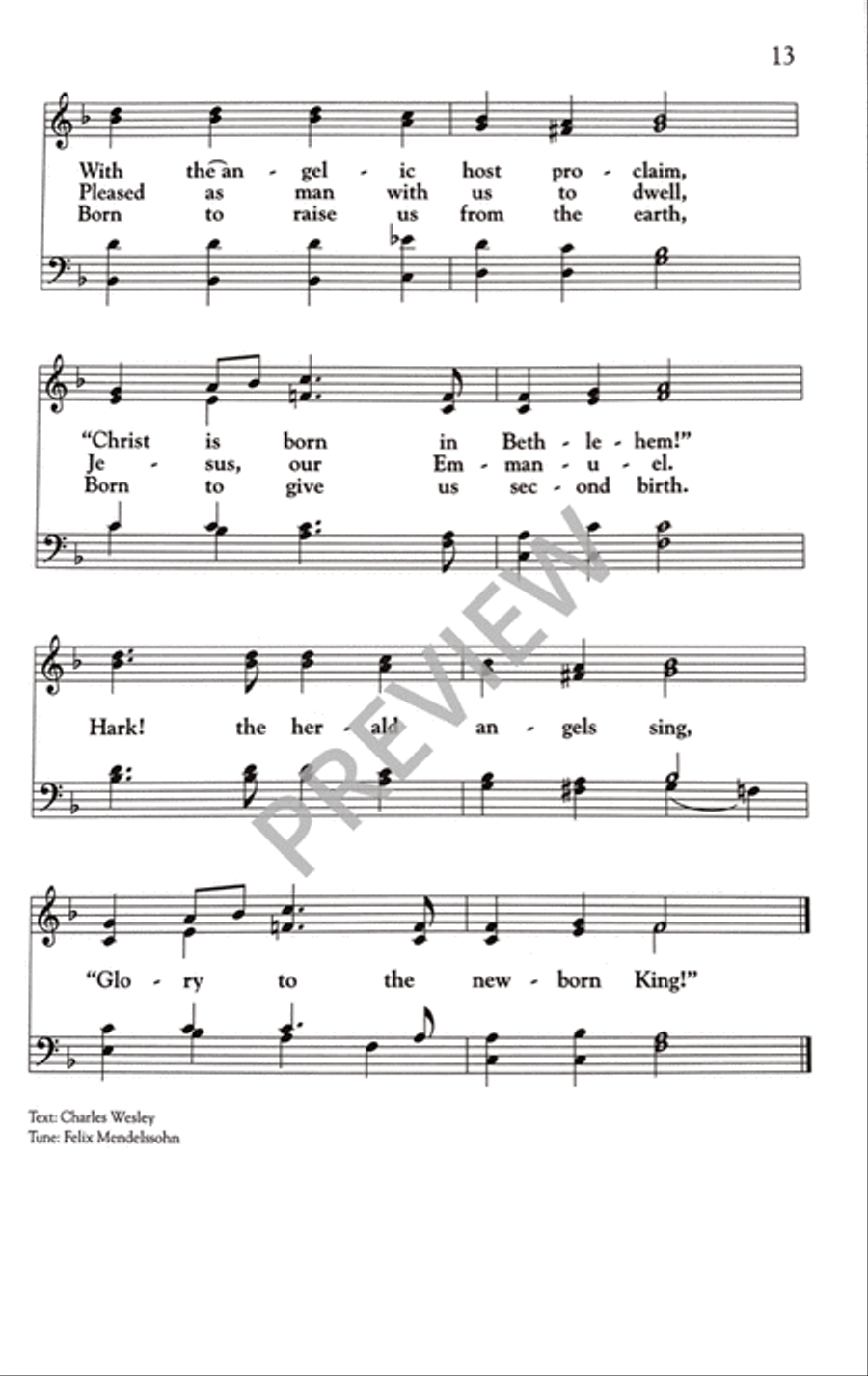 A Cappella Carols for Sidewalk Carolers 4-Part scores gallery preview page 14