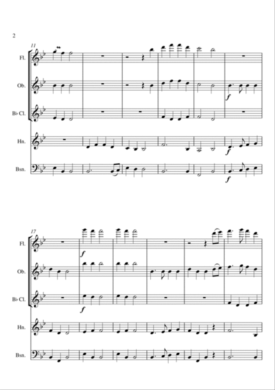 Bound for South Australia Woodwind Quintet scores gallery preview page 3
