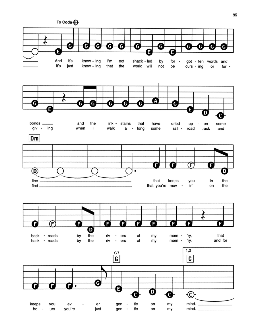 Gentle On My Mind Electronic Keyboard scores gallery preview page 2