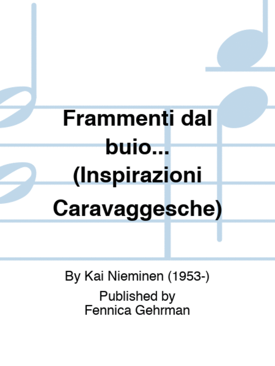 Frammenti dal buio… (Inspirazioni Caravaggesche) Piano Trio scores gallery preview page 1