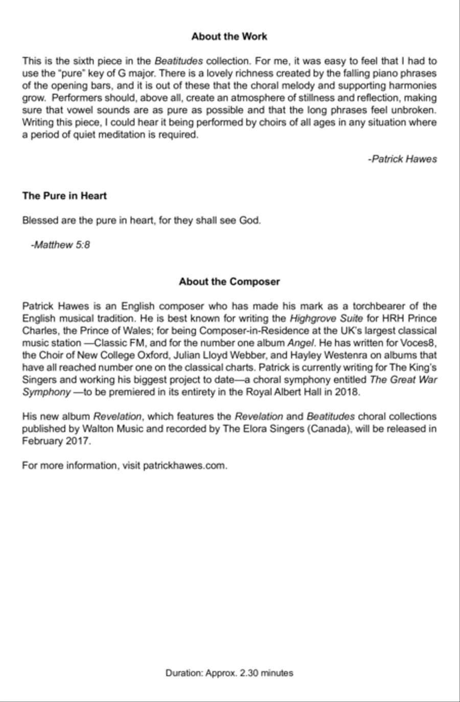 The Pure in Heart 4-Part scores gallery preview page 3